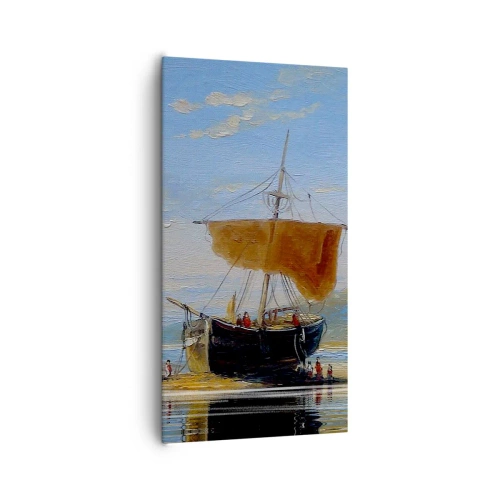 Lærredstryk - Billede på lærred - Vand, jord, luft - 65x120 cm