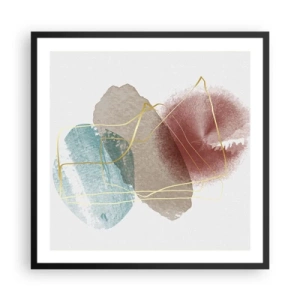 Plakat i sort ramme - Rummets perler - 60x60 cm