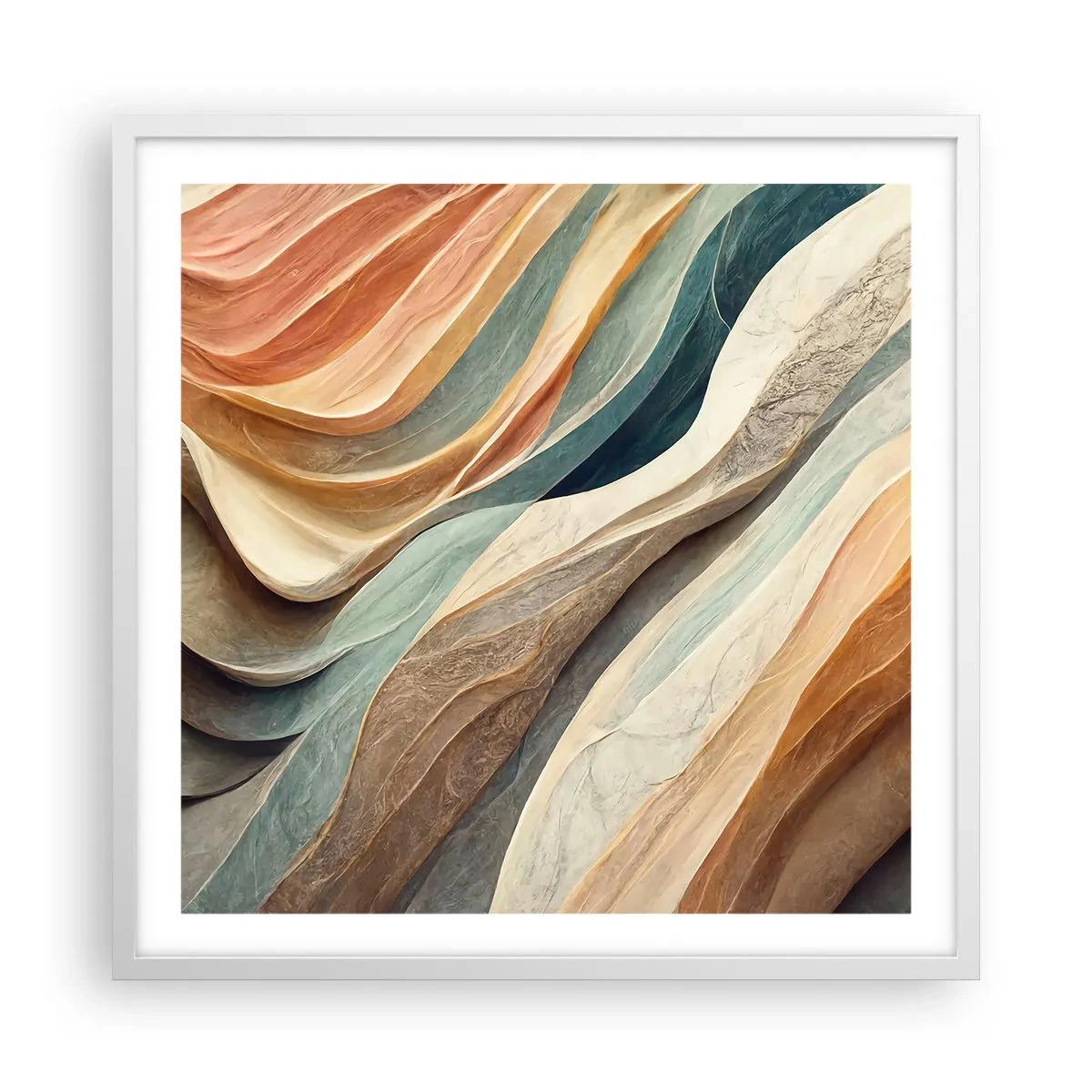 Plakat i hvid ramme - Øjeblikke før forandring - 60x60 cm