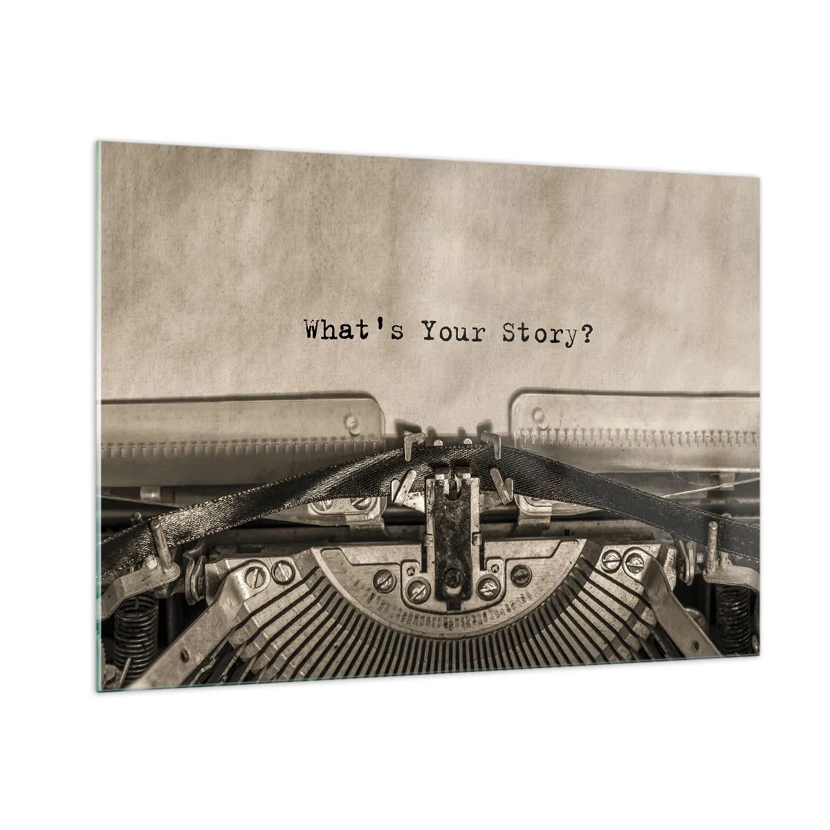 Billede på glas - Fortæl mig - 100x70 cm