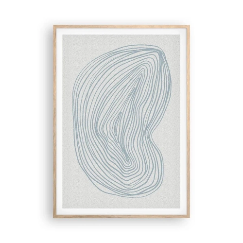 Plakat i ramme af lyst egetræ - Smil fra en dråbe - 70x100 cm
