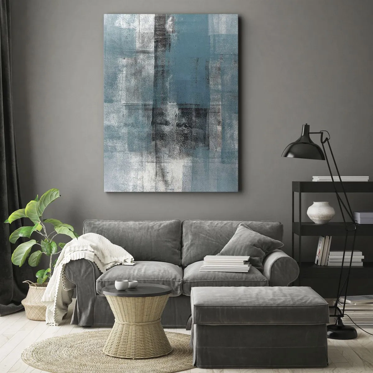 Lærredstryk - Billede på lærred - Vand og luft - 50x70 cm