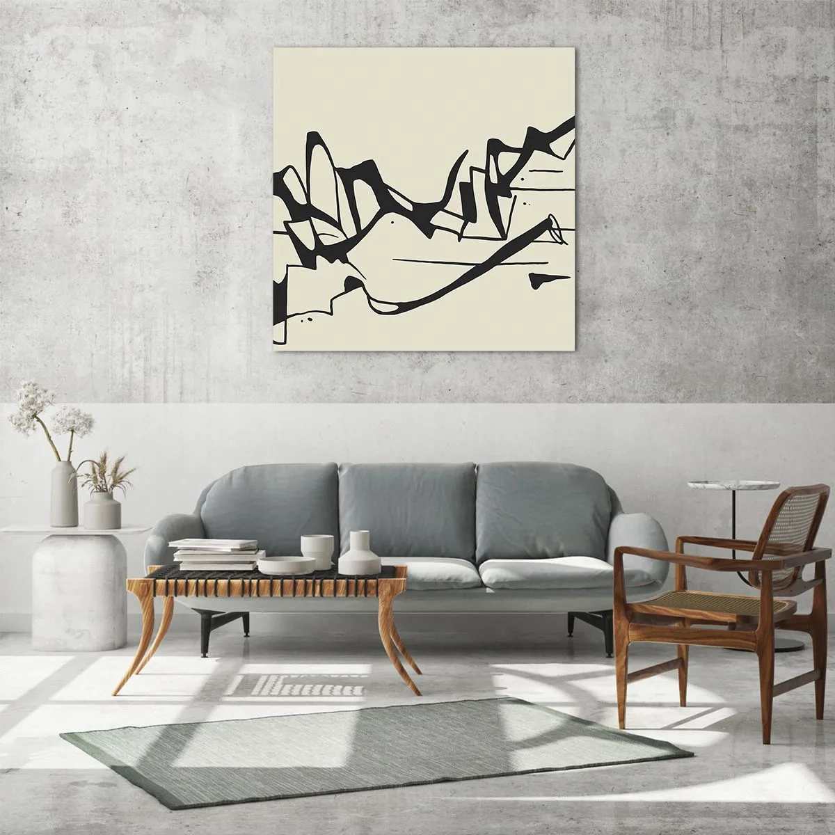 Billede på glas - Måske et landskab - 60x60 cm