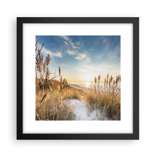 Plakat i sort ramme - Nordstrand - 30x30 cm