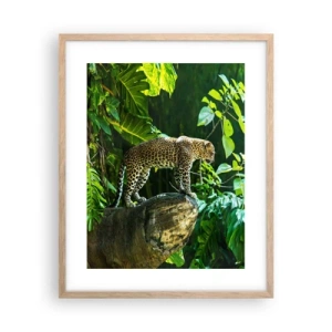 Plakat i ramme af lyst egetræ - Til jagt? - 40x50 cm