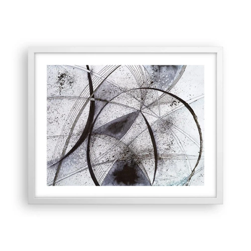 Plakat i hvid ramme - Futuristisk fantasi - 50x40 cm