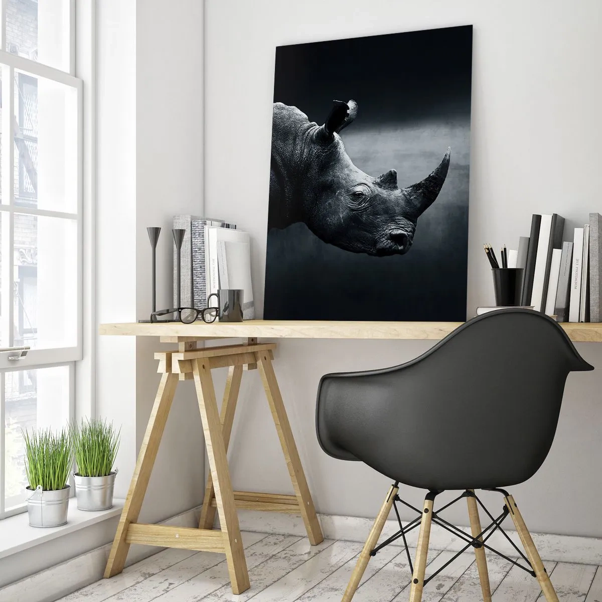 Billede på glas - Højre profil - 80x120 cm