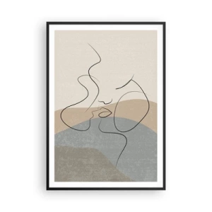 Plakat i sort ramme - Som et penselstrøg - 70x100 cm