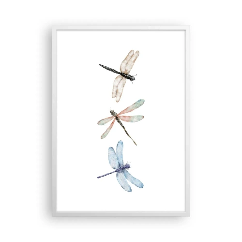 Plakat i hvid ramme - Vægtløse guldsmede - 50x70 cm