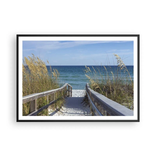 Plakat i sort ramme - I solen, i vinden - 100x70 cm