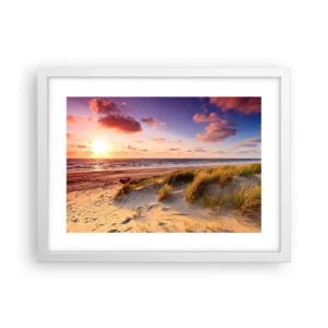 Plakat i hvid ramme - Luften dufter allerede af sommer - 40x30 cm