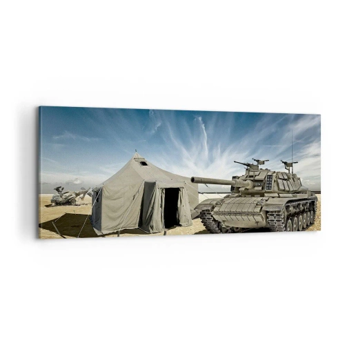 Lærredstryk - Billede på lærred - En militær drøm - 100x40 cm