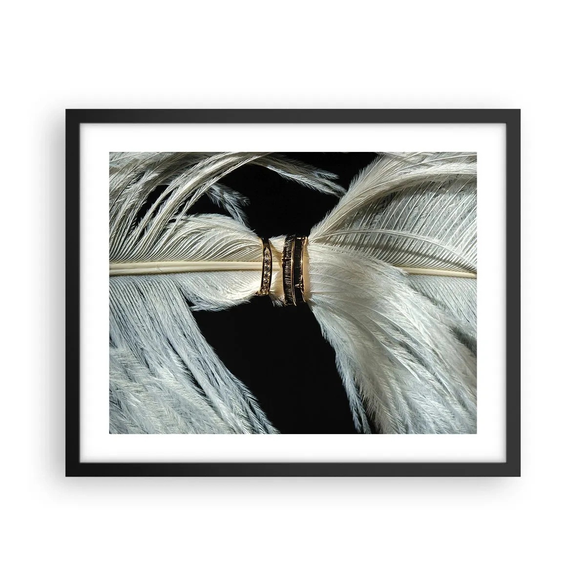 Plakat i sort ramme - ...og jeg vil ikke forlade dig... - 50x40 cm