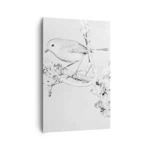 Lærredstryk - Billede på lærred - Vintermorgen - 80x120 cm