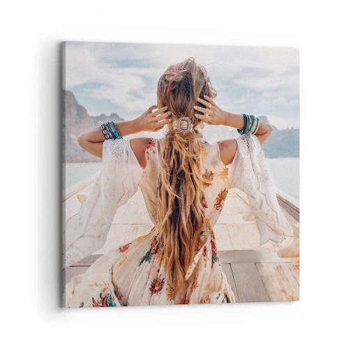 Lærredstryk - Billede på lærred - På vej mod lykken - 70x70 cm