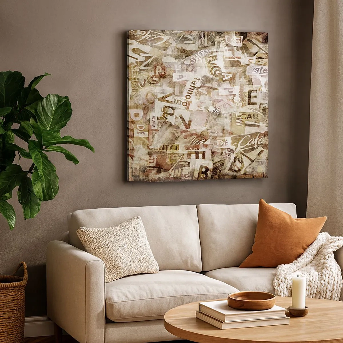 Lærredstryk - Billede på lærred - Jeg forener snakkehovederne - 30x30 cm