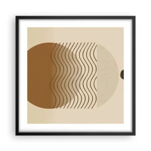 Plakat i sort ramme - Om geometriske figurers oprindelse - 50x50 cm