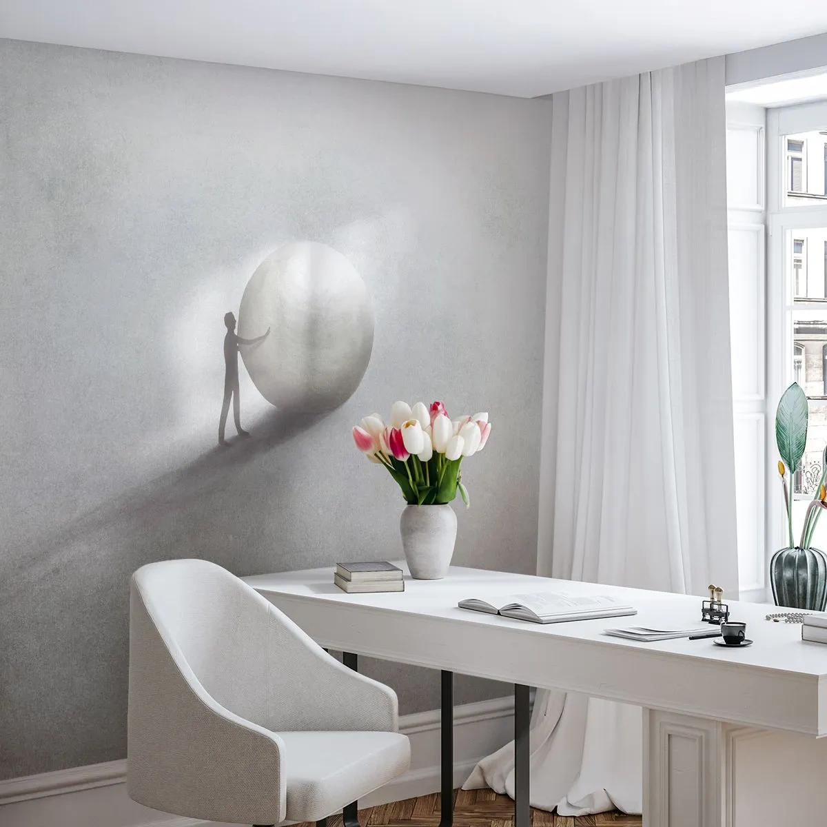 Fototapet Premium Canvas - Livets spil - Abstraktion, Stykke, Mand - 250x175 cm