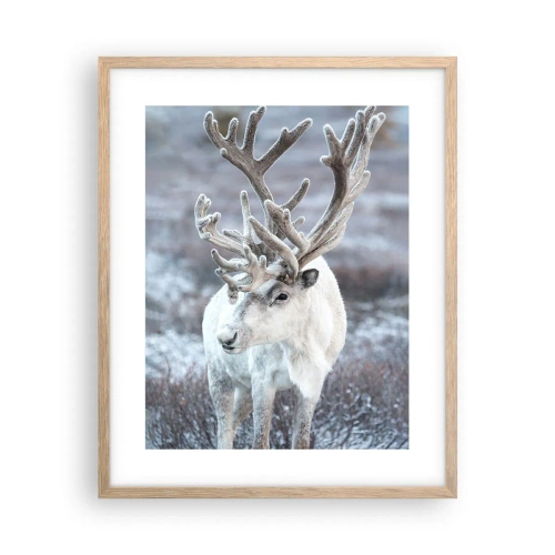 Plakat i ramme af lyst egetræ - Portræt i solen - 40x50 cm