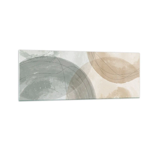 Billede på glas - Gennemtrængning af verdener - 140x50 cm