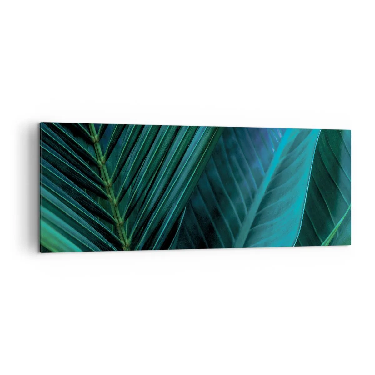 Lærredstryk - Billede på lærred - Anatomi af en grøn - 140x50 cm