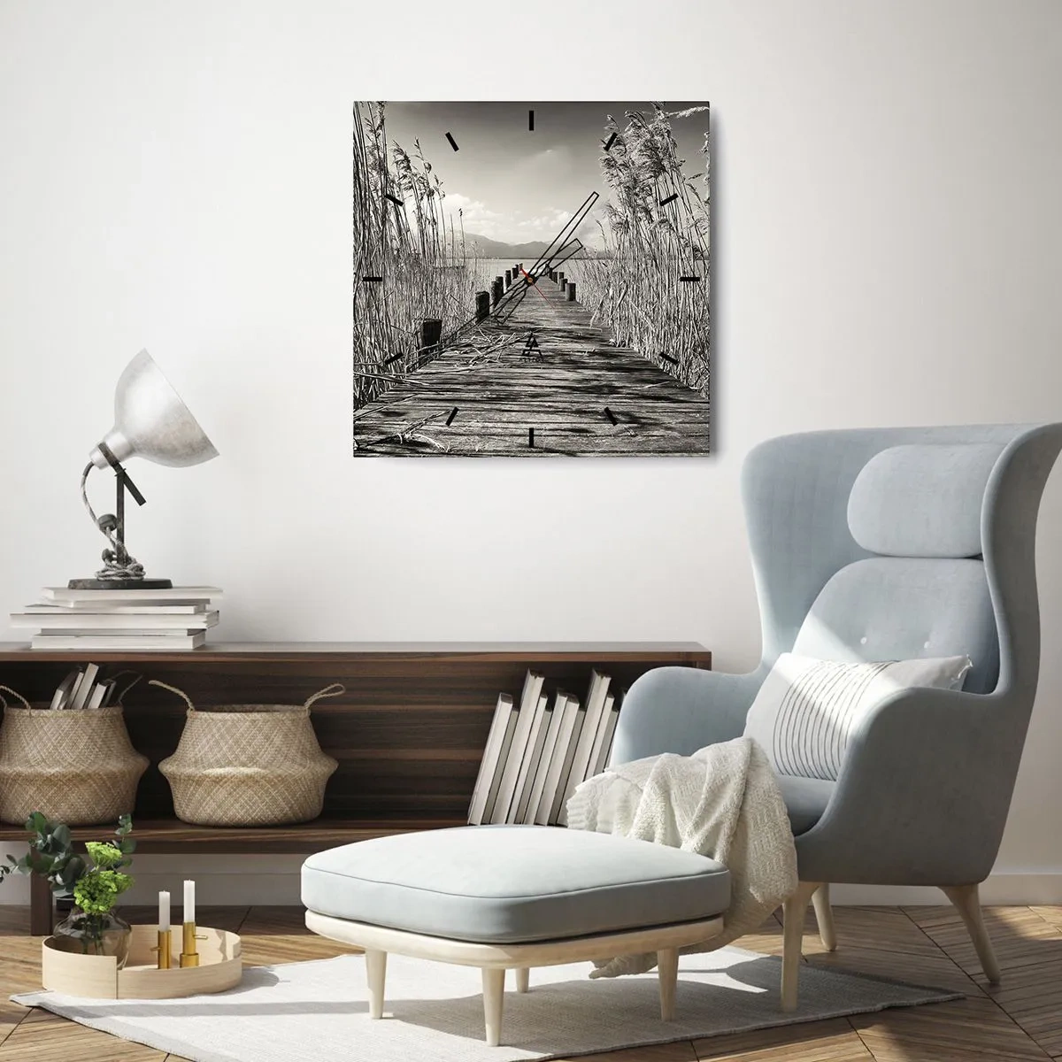 Vægur, Uret - I græssernes fred - 40x40 cm