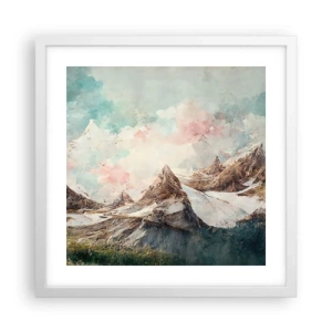 Plakat i hvid ramme - Stenede knive - 40x40 cm