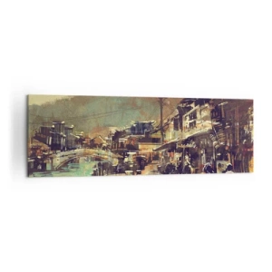 Lærredstryk - Billede på lærred - Livet som et væld af gråt - 160x50 cm