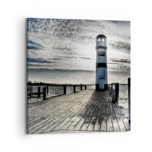 Lærredstryk - Billede på lærred - Søfolk, jeg ser frem til at se jer - 70x70 cm