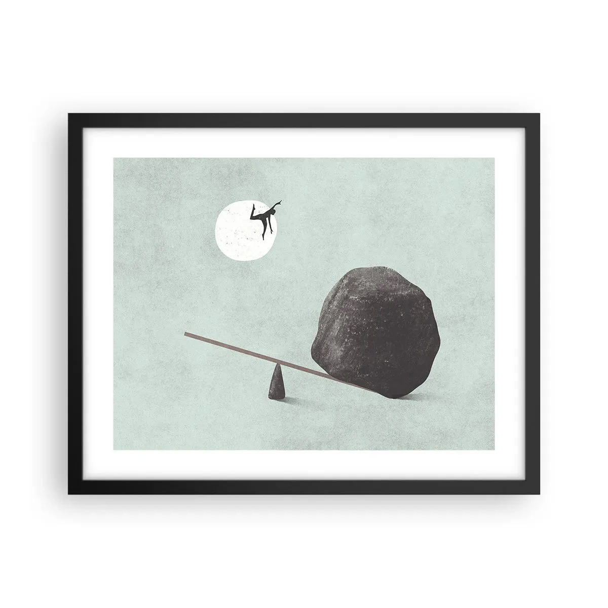 Plakat i sort ramme - En drøm går i opfyldelse - 50x40 cm