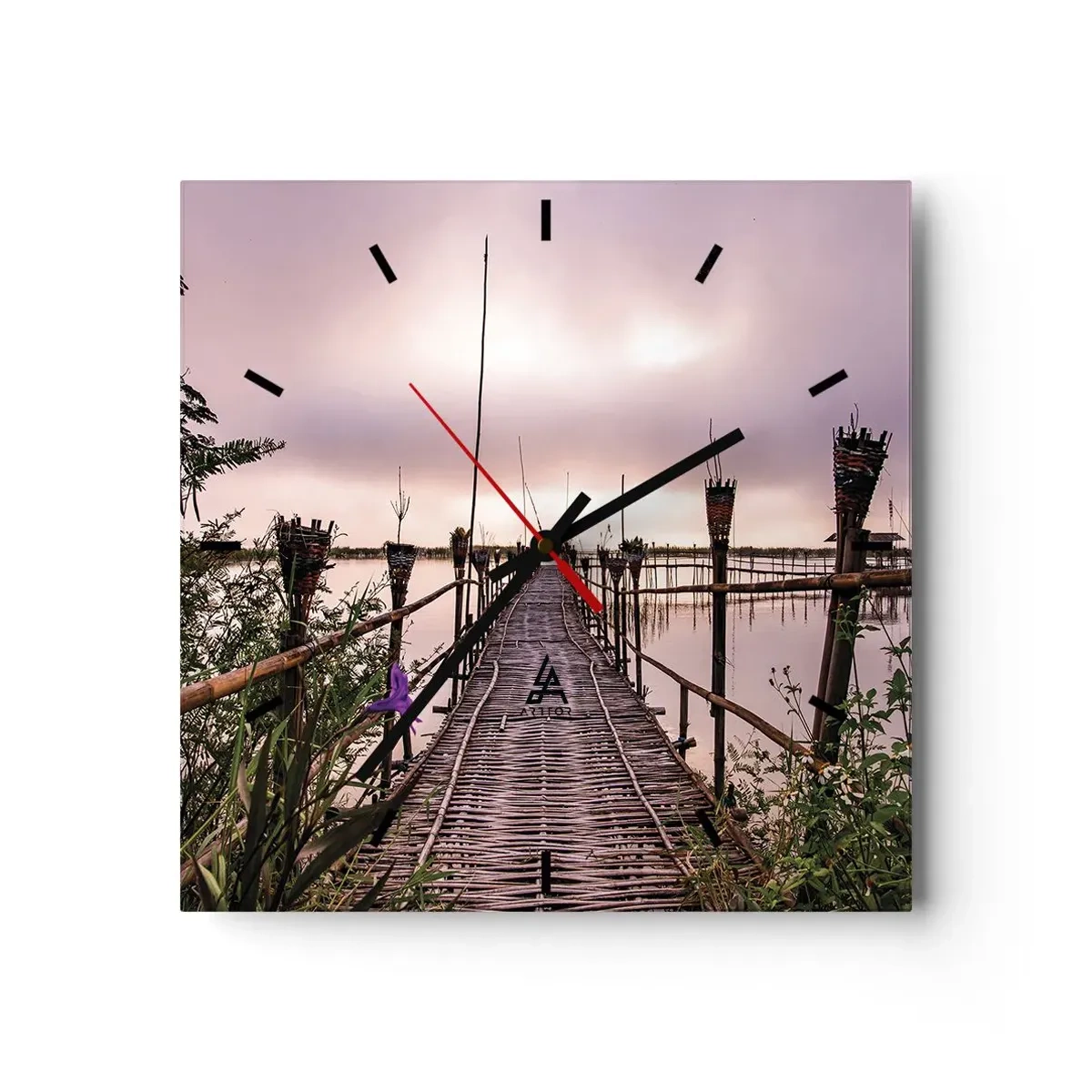 Vægur, Uret - Den stille og rolige atmosfære i Asien - 30x30 cm