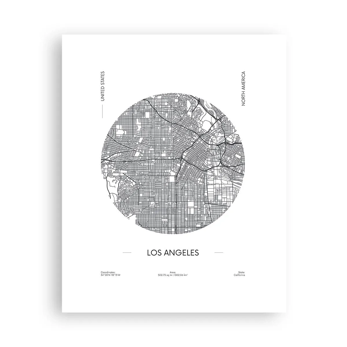 Plakat - Los Angeles' anatomi - 40x50 cm