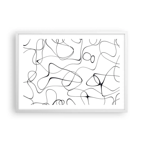 Plakat i hvid ramme - Livets veje, skæbnens omskiftelser - 70x50 cm