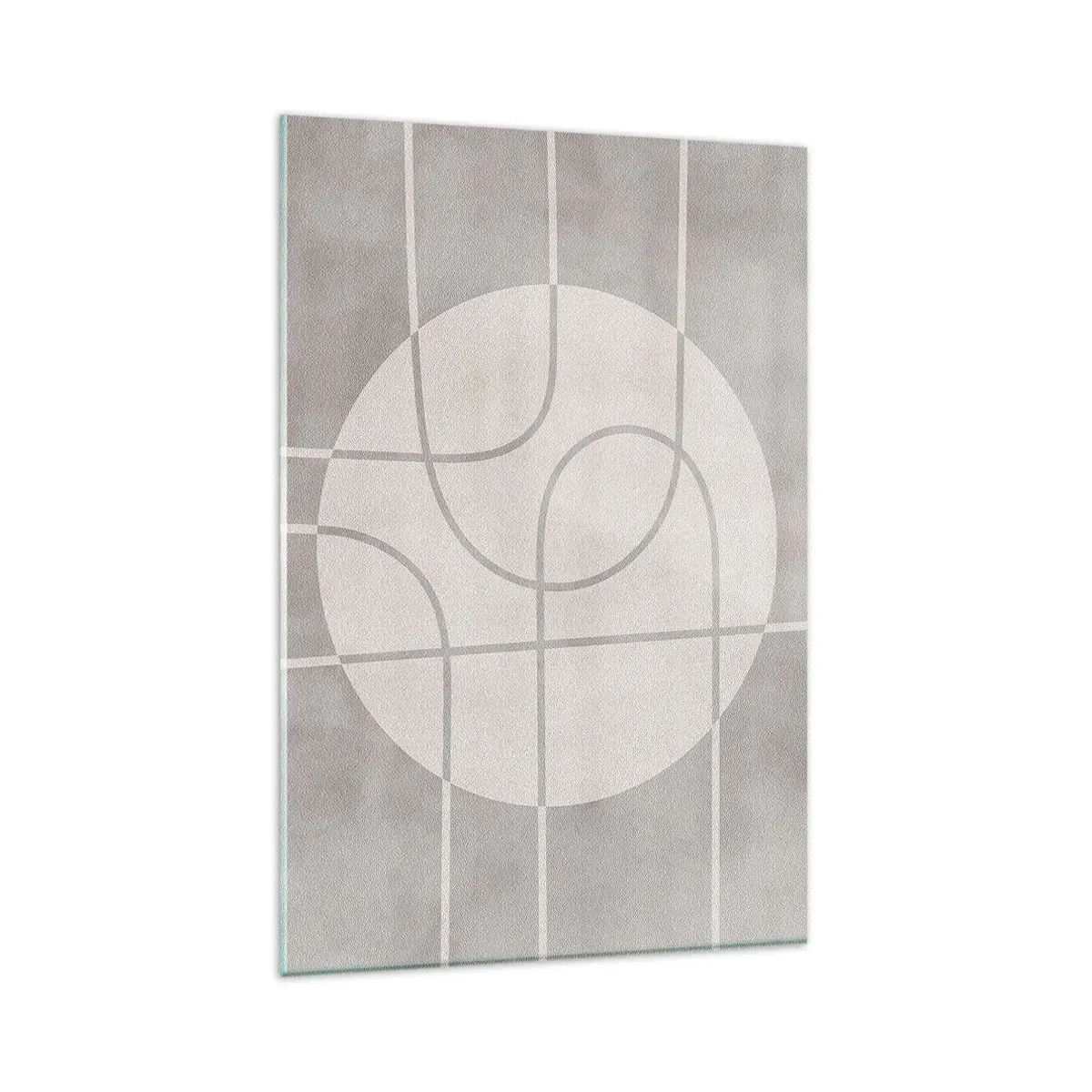 Billede på glas - Cirkulær og lige frem - 80x120 cm