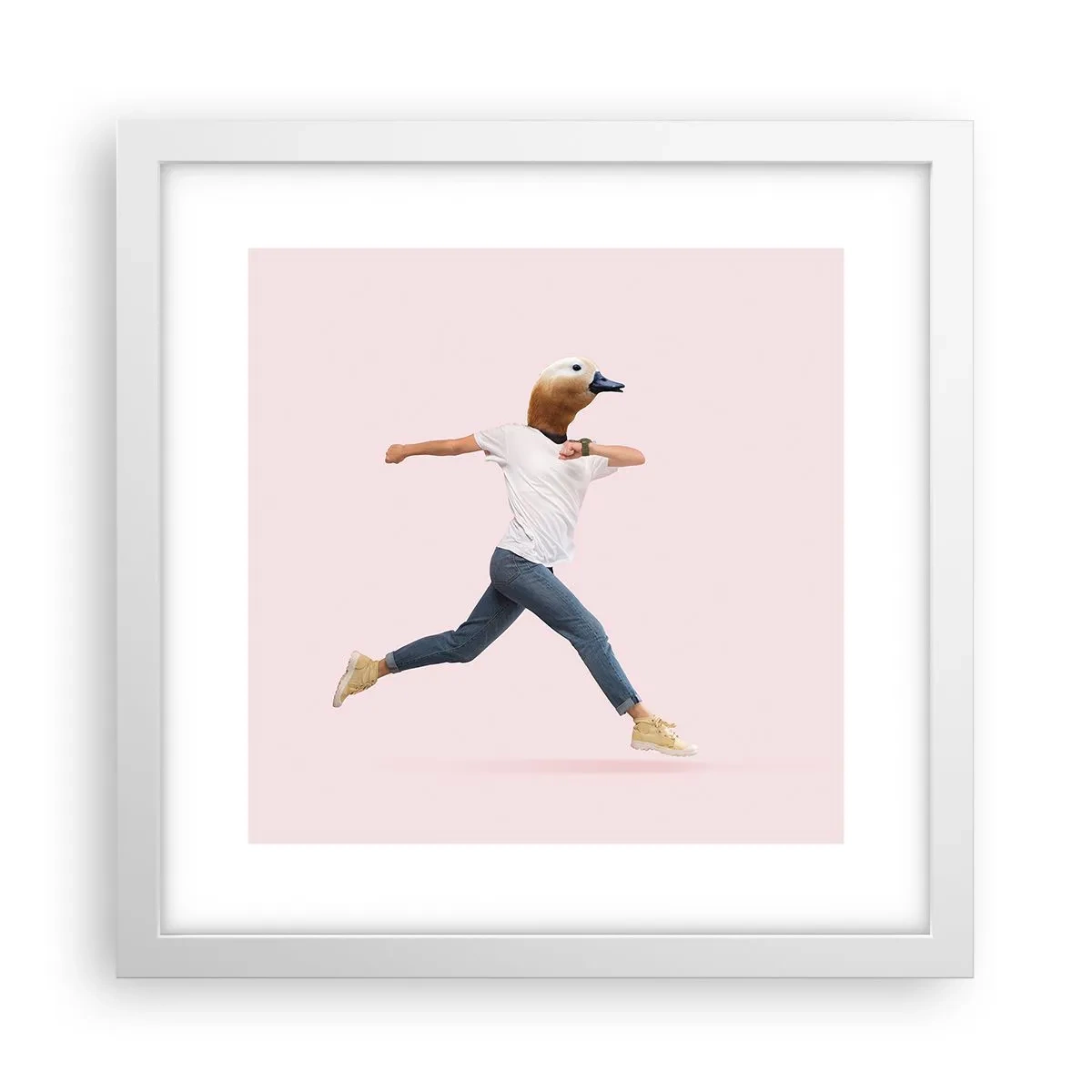 Plakat i hvid ramme - En knivspids absurditet - 30x30 cm