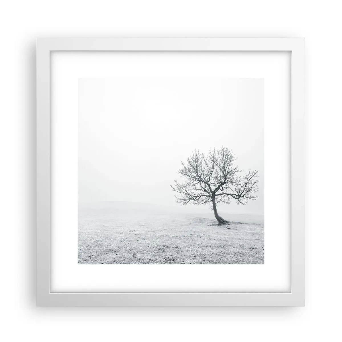 Plakat i hvid ramme - Mod intetheden - 30x30 cm