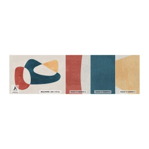 Prøve Fototapet Premium Canvas - Påvirkninger og metamorfoser - Stykke, Former, Minimalistisk - 100x30 cm