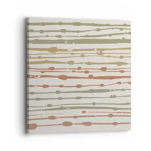 Lærredstryk - Billede på lærred - Musikalsk farvenotation - 40x40 cm