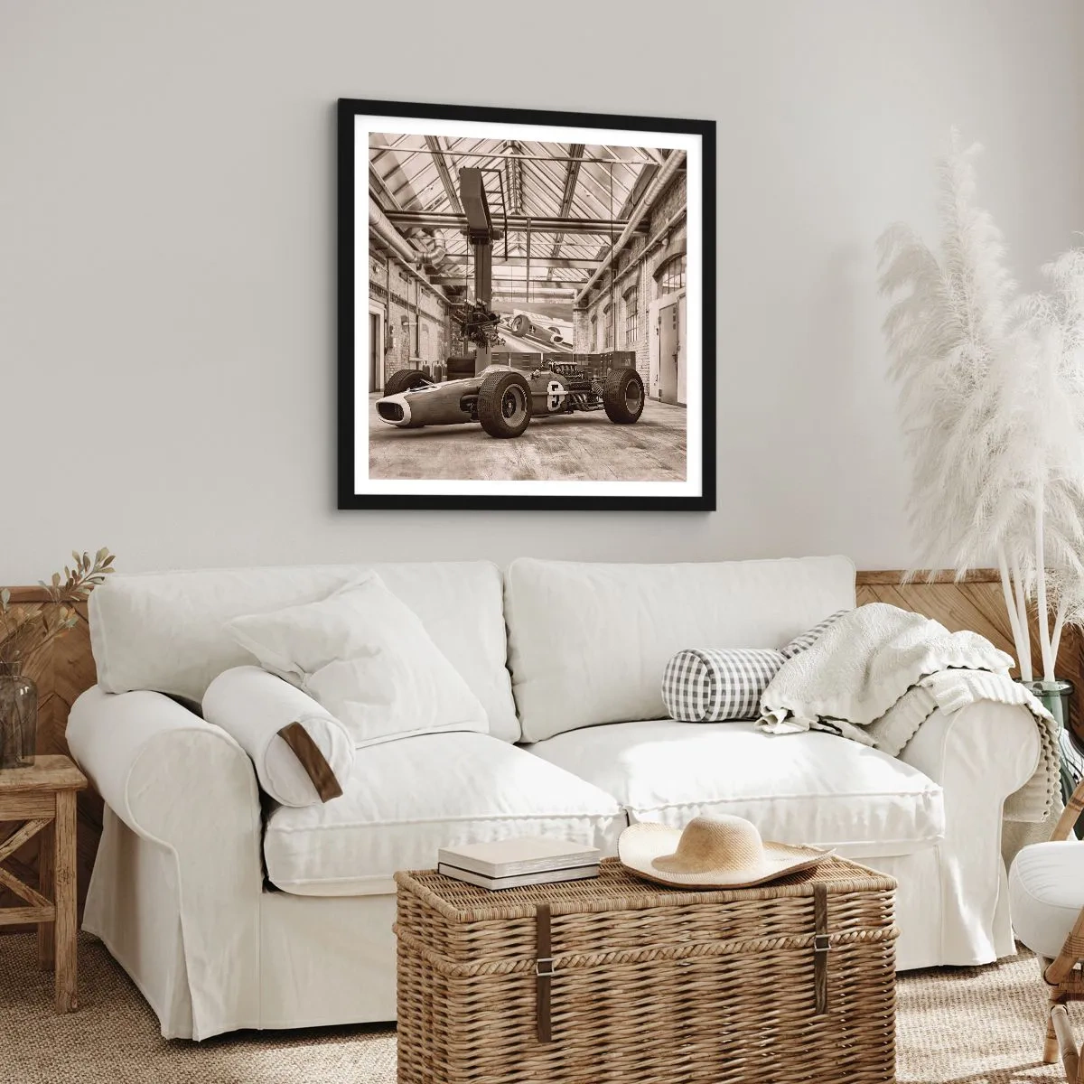 Plakat i sort ramme - Vinderens hvile - 40x40 cm