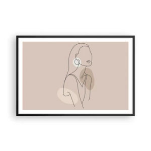 Plakat i sort ramme - Et ikon for pigelivet - 91x61 cm