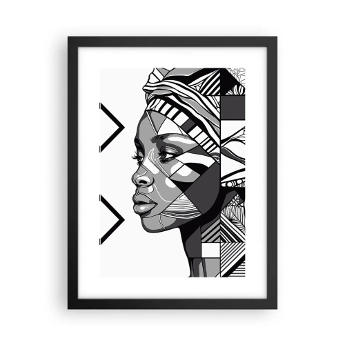 Plakat i sort ramme - Etnisk portræt - 30x40 cm