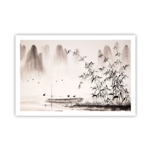 Plakat - Stilhed i rismarkerne - 91x61 cm