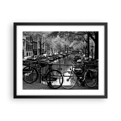 Plakat i sort ramme - En meget hollandsk udsigt - 50x40 cm