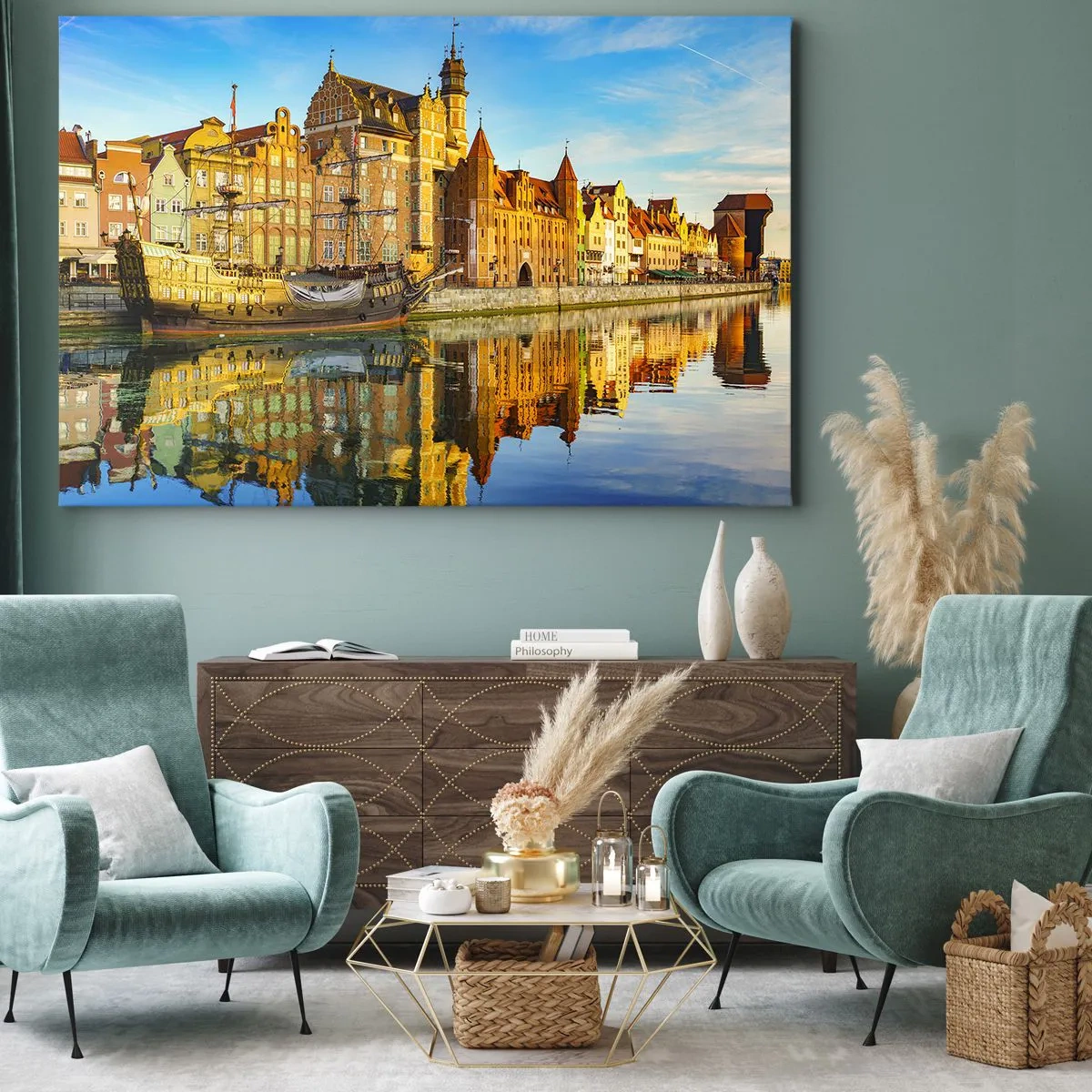 Lærredstryk - Billede på lærred - Et spejlbillede af fortiden - 120x80 cm