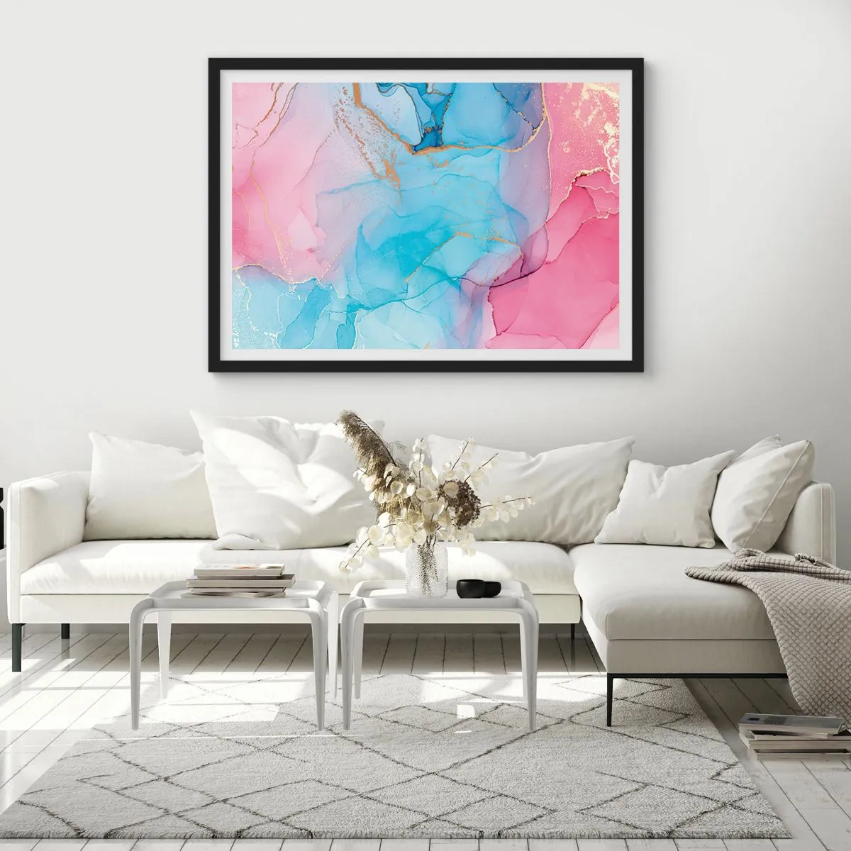 Plakat i sort ramme - Møde og gennemtrængning - 50x40 cm