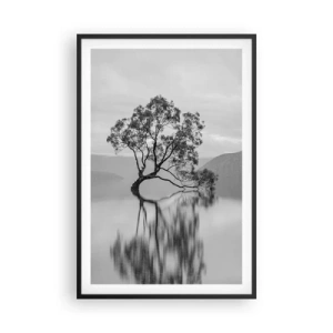 Plakat i sort ramme - Der findes et land - 61x91 cm