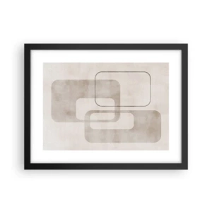 Plakat i sort ramme - Geometrisk fuga - 40x30 cm