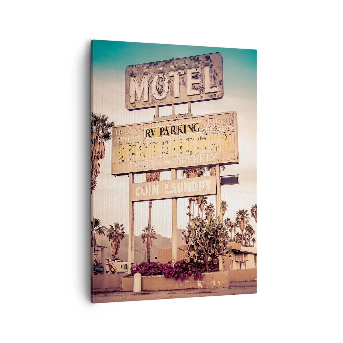 Lærredstryk - Billede på lærred - Her er tiden standset - 50x70 cm