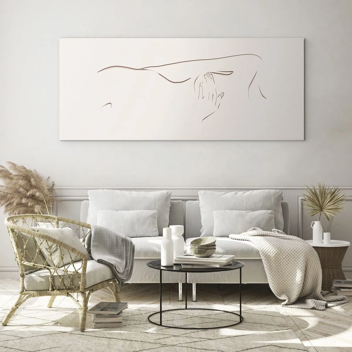Billede på glas - Begærets form - 120x50 cm