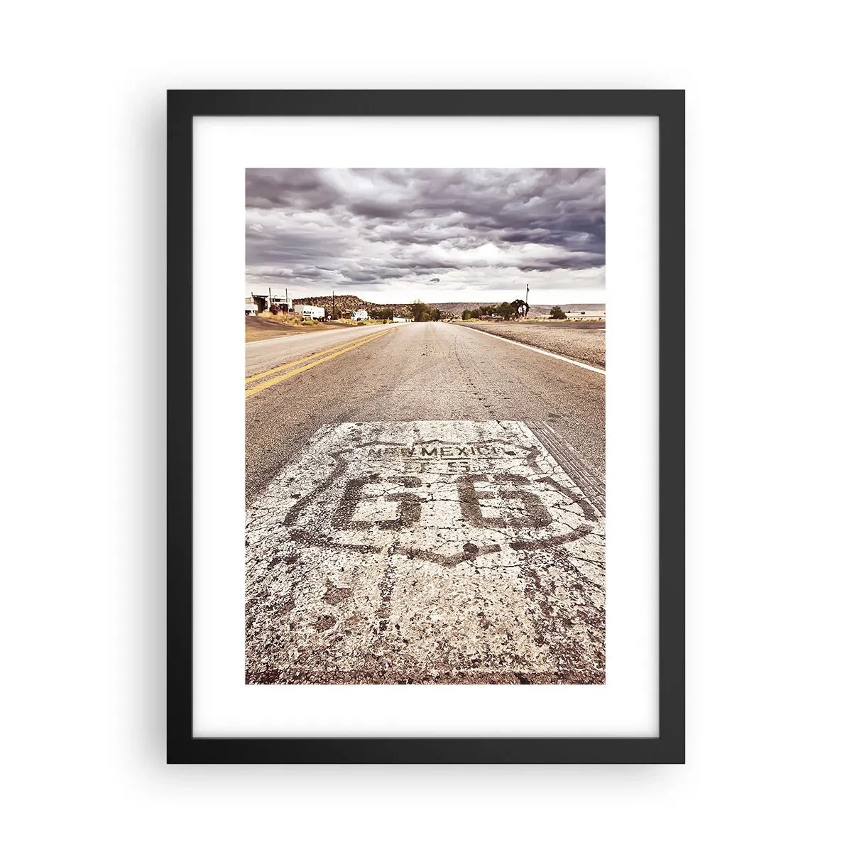 Plakat i sort ramme - Mother Road - amerikansk legende - 30x40 cm